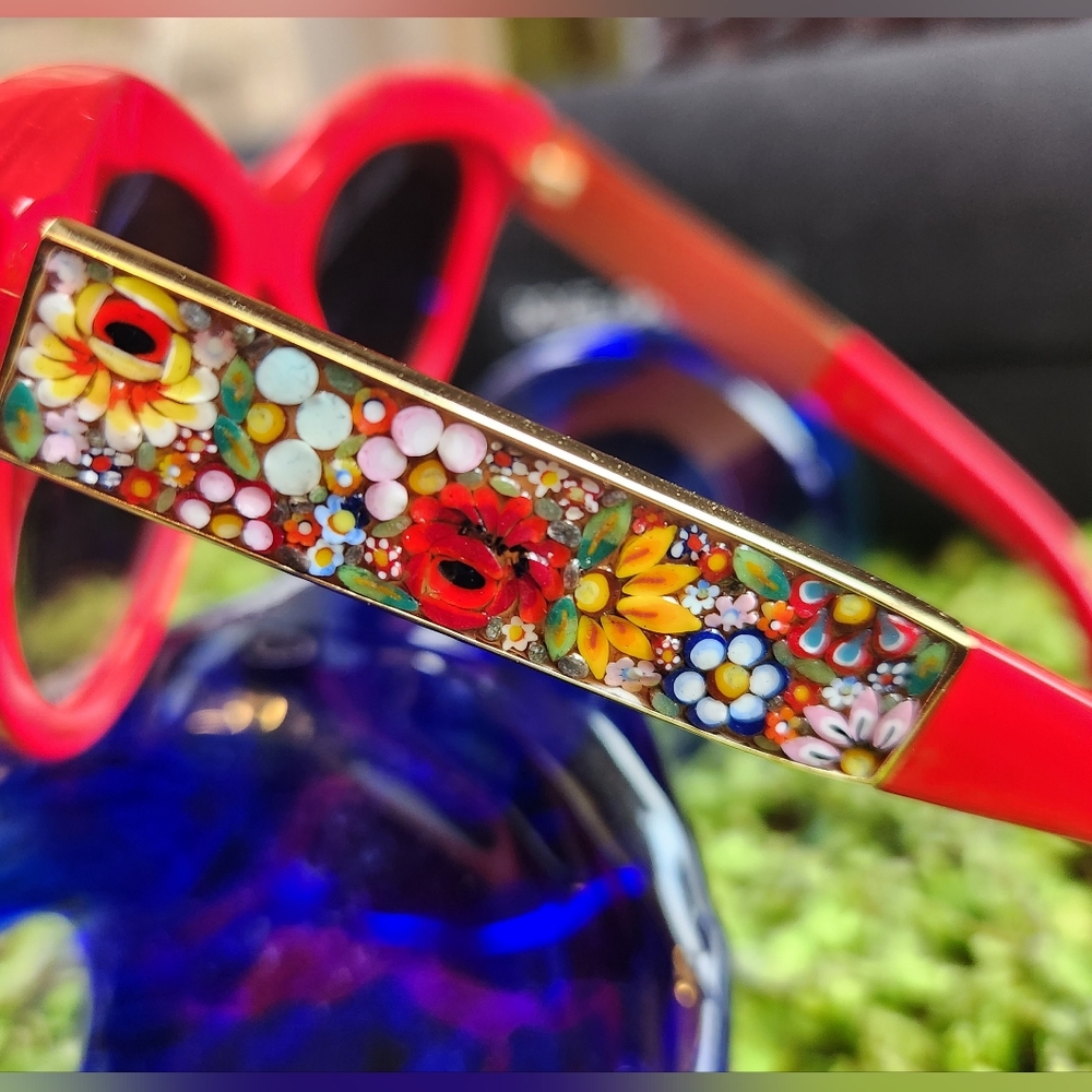 DOLCE & GABBANA Red Mosaico ARTSY Italy MOSIAC Gradient Lens Sunglasses DG 4215 - Picture 1 of 16